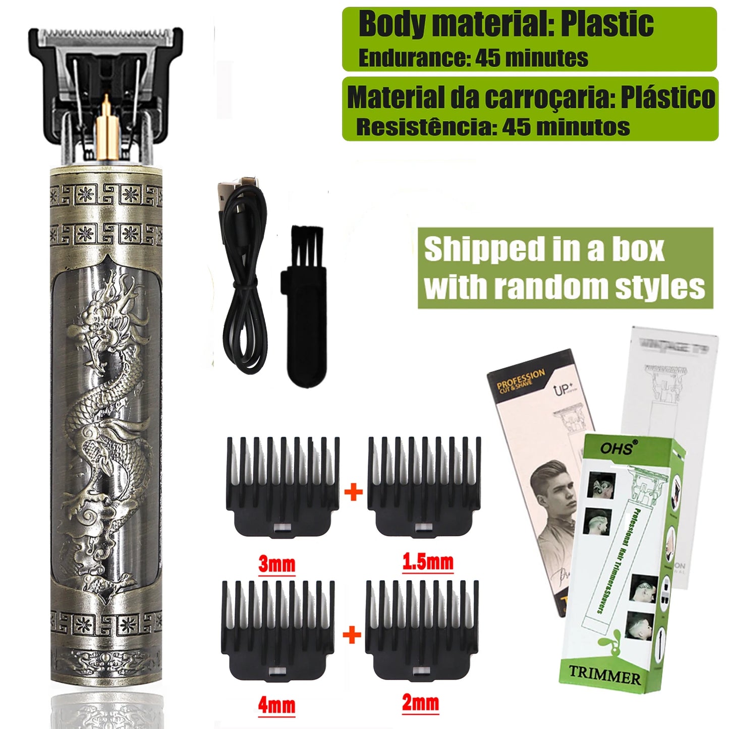 T9 Pro Hair Clipper | Rechargeable Beard & Body Trimmer for Men with Titanium Alloy Blade