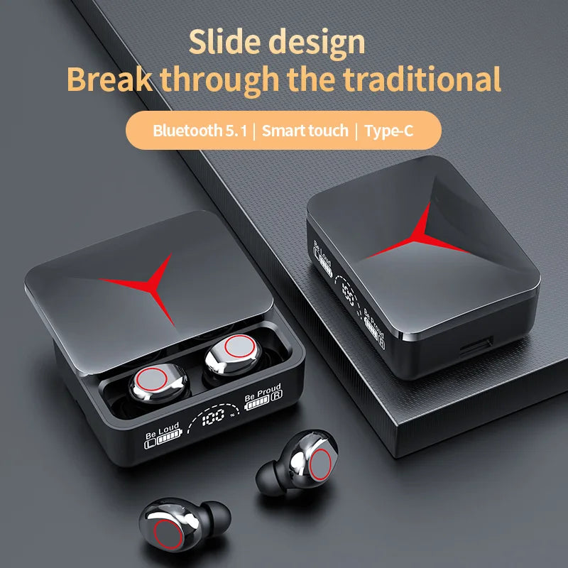 TWS M90 Wireless Earbuds – Bluetooth 5.3 Sports & Gaming Headphones with Mic