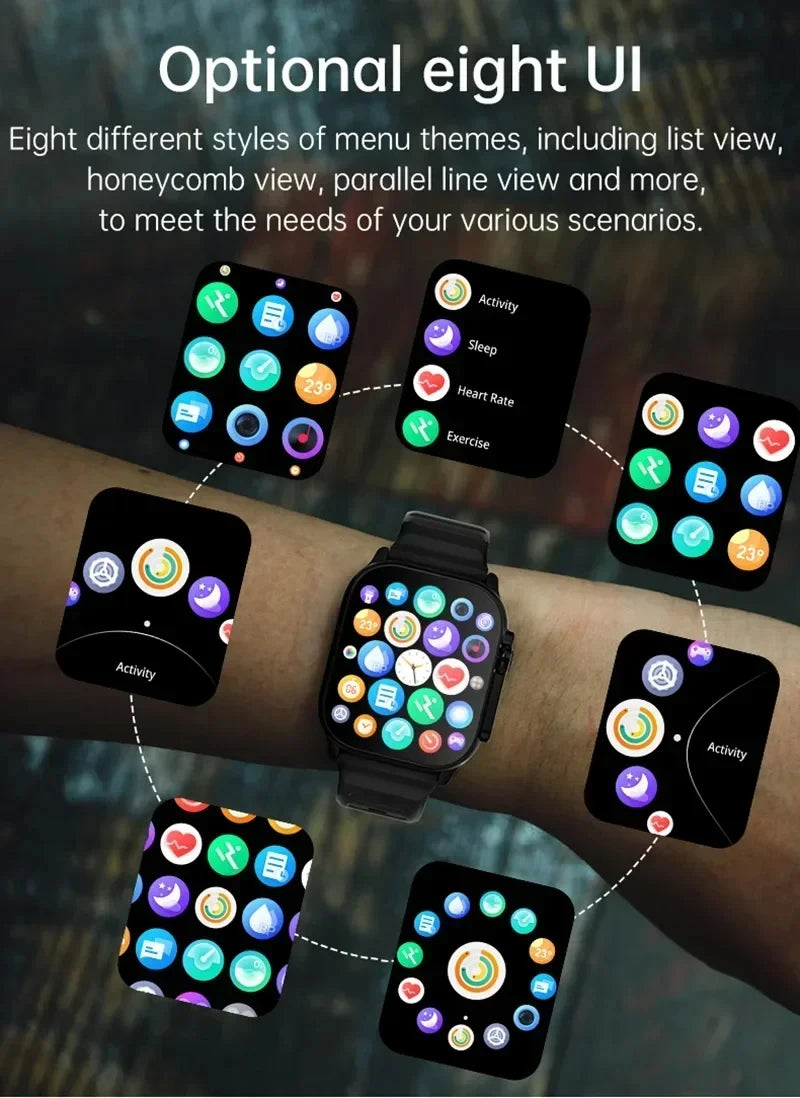 LAXASFIT T900 Ultra Smartwatch – Bluetooth Call, Heart Rate Monitor, Sports Tracker for Men & Women