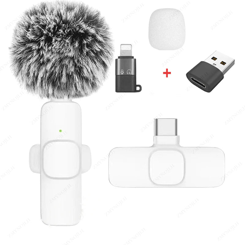 Portable Wireless Lavalier Microphone for iPhone, Android, PC, Camera, and Live Gaming