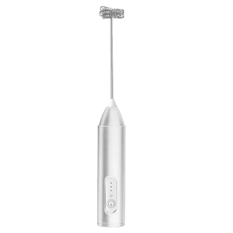 Wireless Electric Milk Frother - Type-C Handheld Stainless Steel Coffee Maker Whisk Mixer