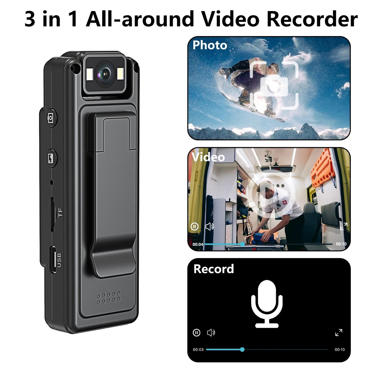 WiFi Mini Camera 1080P – Portable Digital Video Recorder | Body Cam with Night Vision