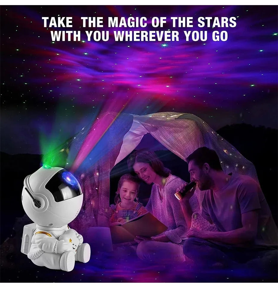 CosmoGlow Astronaut Galaxy Projector | Starry Sky & Nebula Light