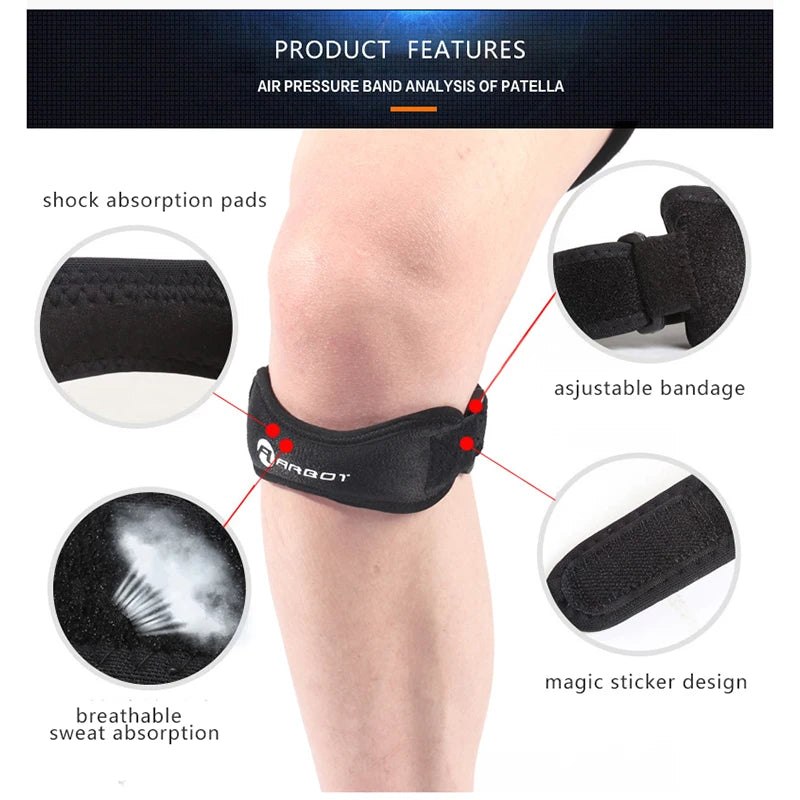 Adjustable Knee Support Brace | Compression Patellar Tendon Sleeve for Sports