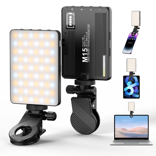 LumiClip Portable LED Fill Light | Adjustable Brightness & Color
