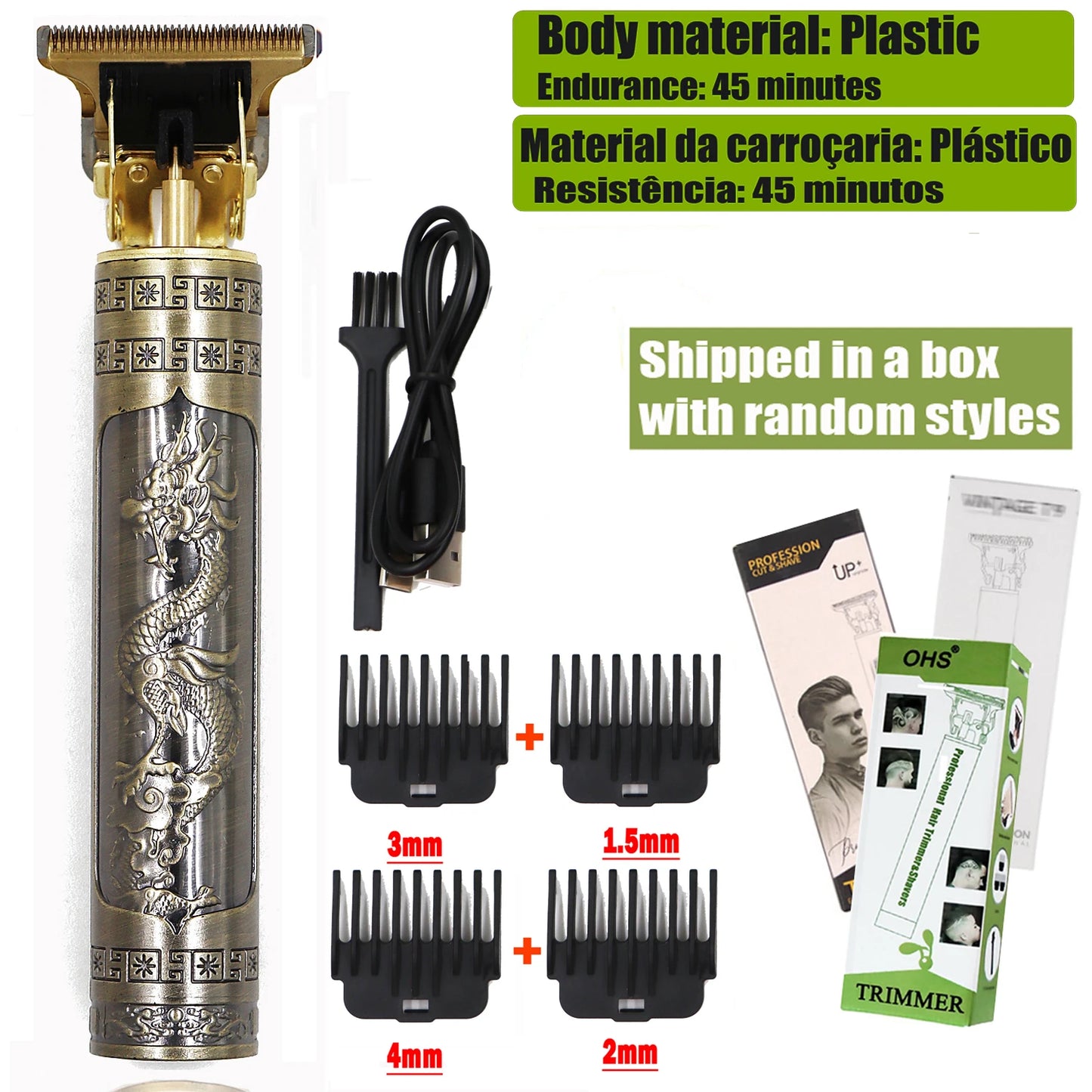 T9 Pro Hair Clipper | Rechargeable Beard & Body Trimmer for Men with Titanium Alloy Blade