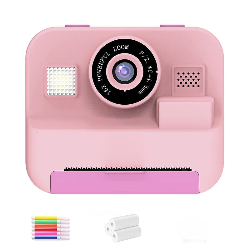 Kids’ Instant Print Digital Camera – 1080P Educational Thermal Camera with 32GB Card