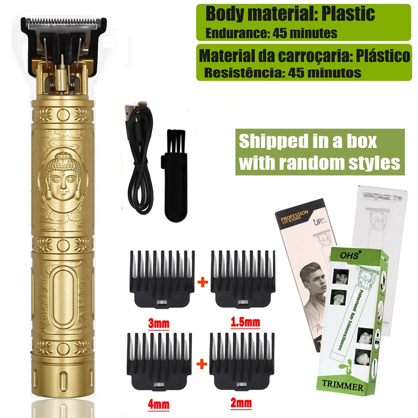 T9 Pro Hair Clipper | Rechargeable Beard & Body Trimmer for Men with Titanium Alloy Blade