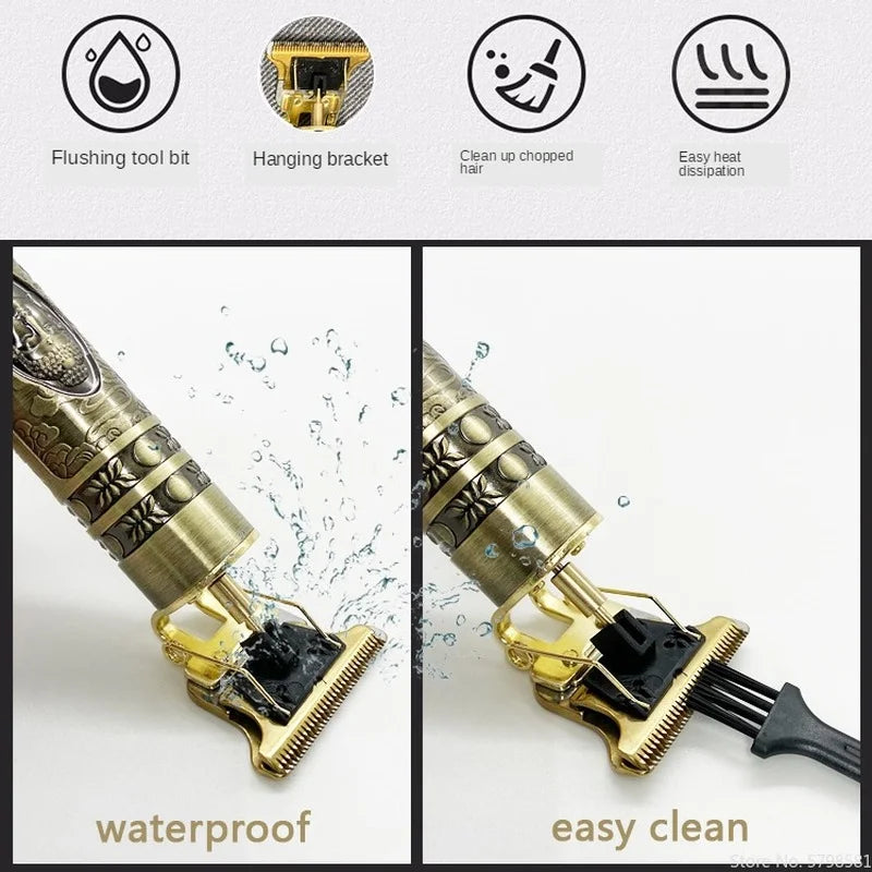 T9 Pro Hair Clipper | Rechargeable Beard & Body Trimmer for Men with Titanium Alloy Blade