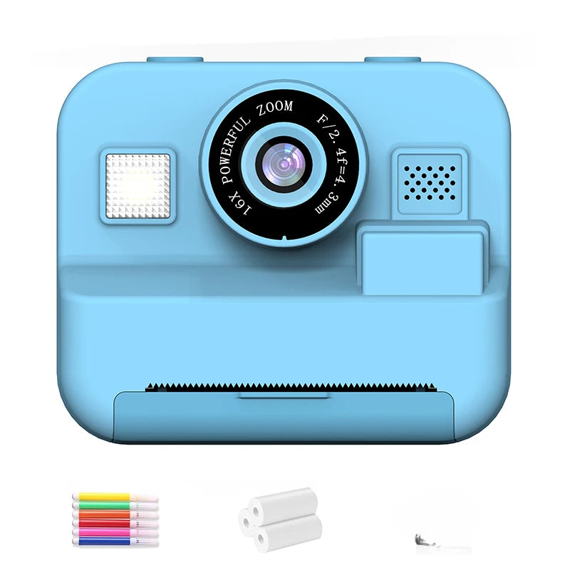 Kids’ Instant Print Digital Camera – 1080P Educational Thermal Camera with 32GB Card