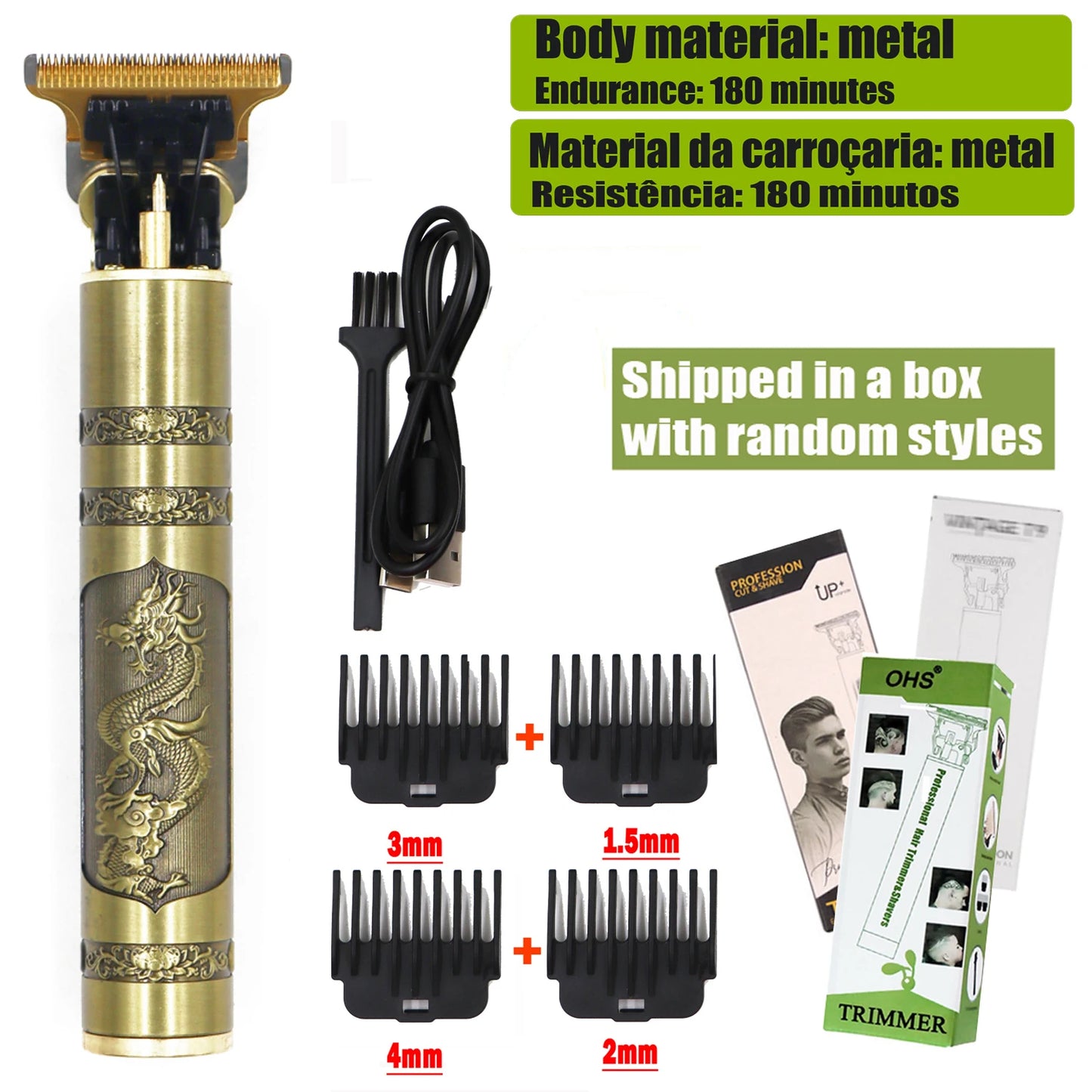 T9 Pro Hair Clipper | Rechargeable Beard & Body Trimmer for Men with Titanium Alloy Blade
