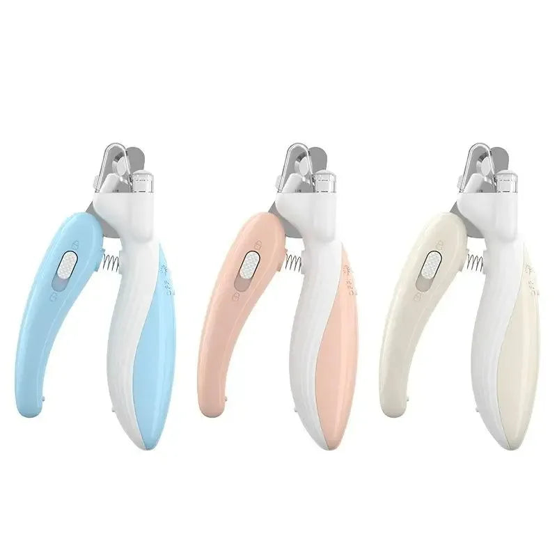 LED Pet Nail Clippers | Electric Dog & Cat Nail Trimmer with Safety Lock & Convenient Grip