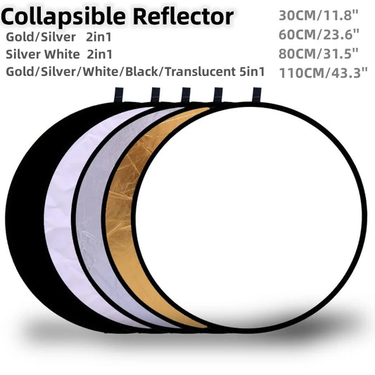 ProLight 5-in-1 Collapsible Reflector – Versatile Photography Tool