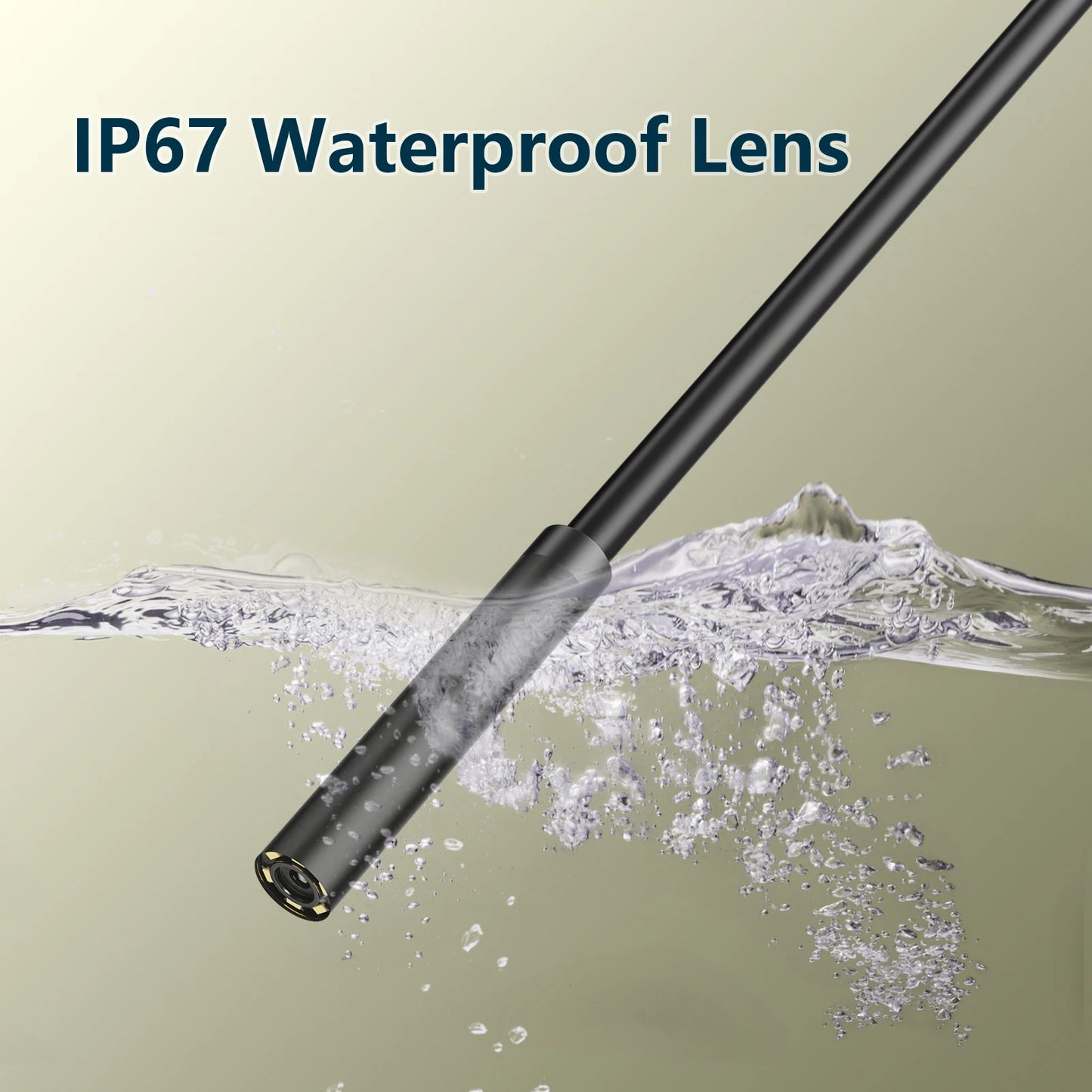USB & Type-C Endoscope Camera | Waterproof Flexible Inspection Borescope with 6 LED Lights