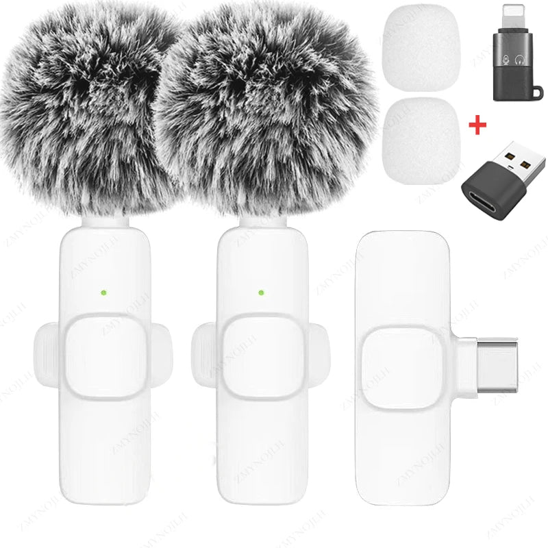 Portable Wireless Lavalier Microphone for iPhone, Android, PC, Camera, and Live Gaming