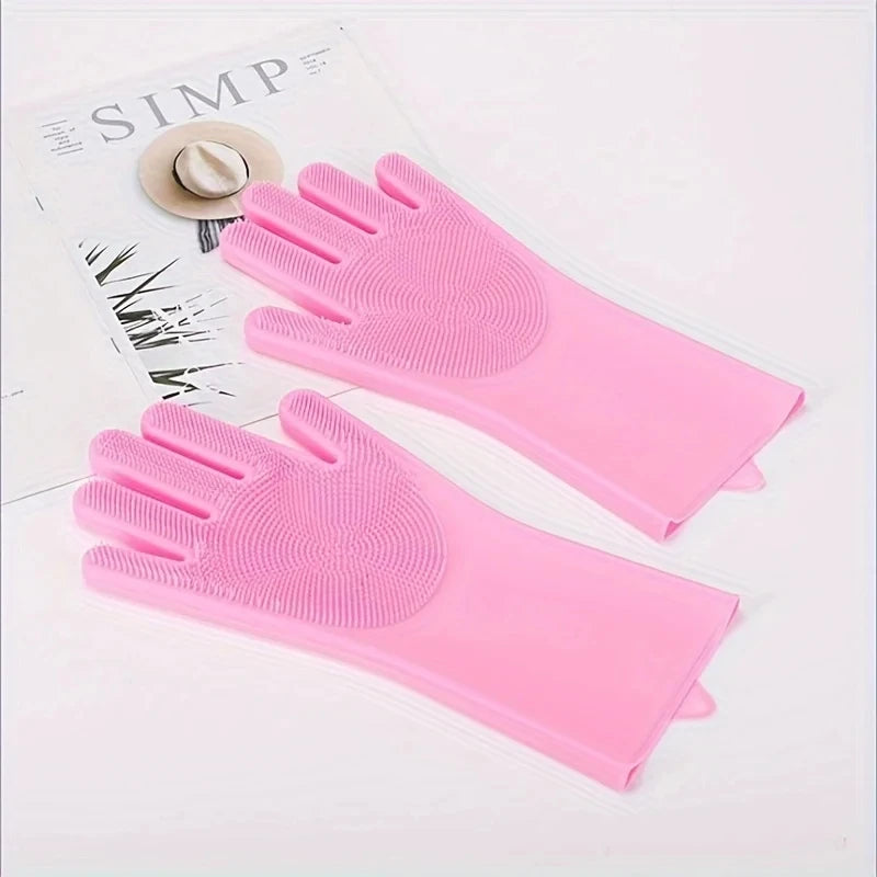 Eco-Friendly Pet Grooming Gloves | Silicone Hair Removal & Bathing Glove for Dogs & Cats