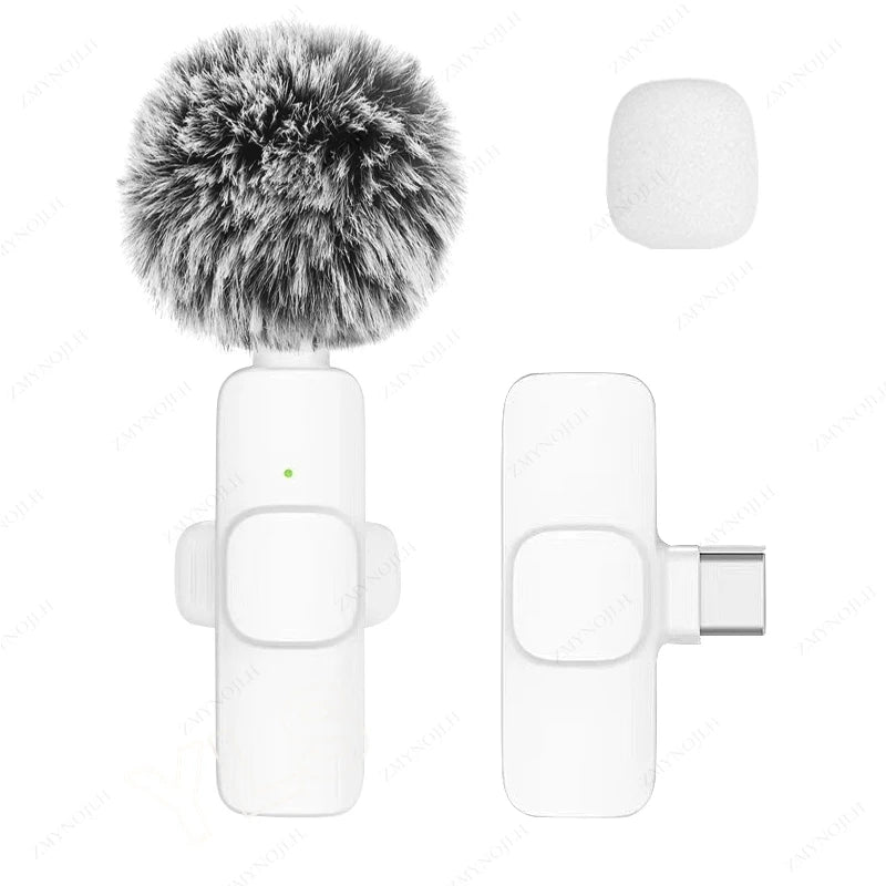 Portable Wireless Lavalier Microphone for iPhone, Android, PC, Camera, and Live Gaming