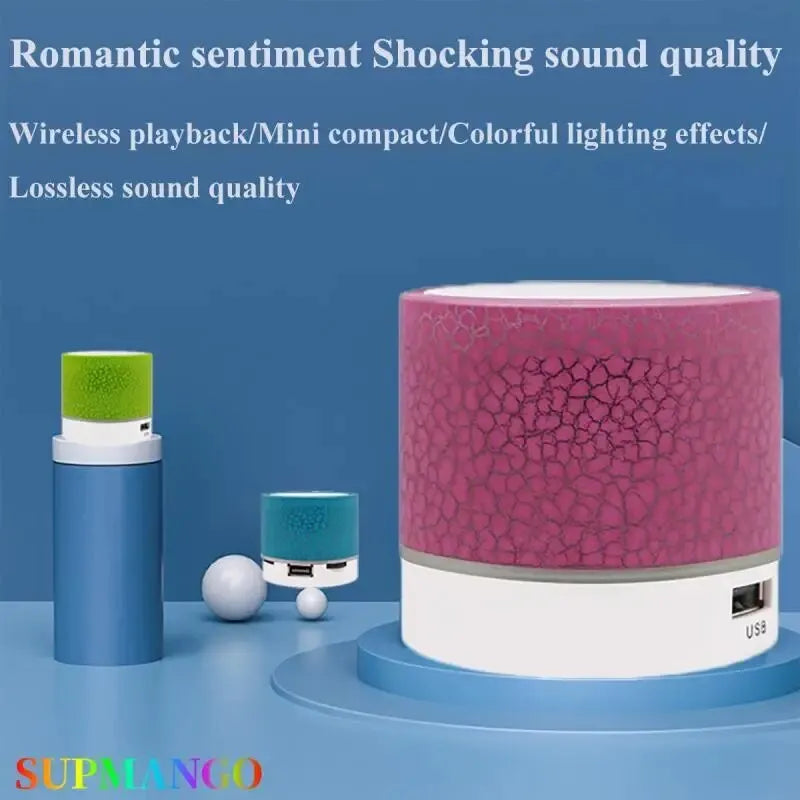 Mini Portable Bluetooth Speaker with LED Light – Model A9