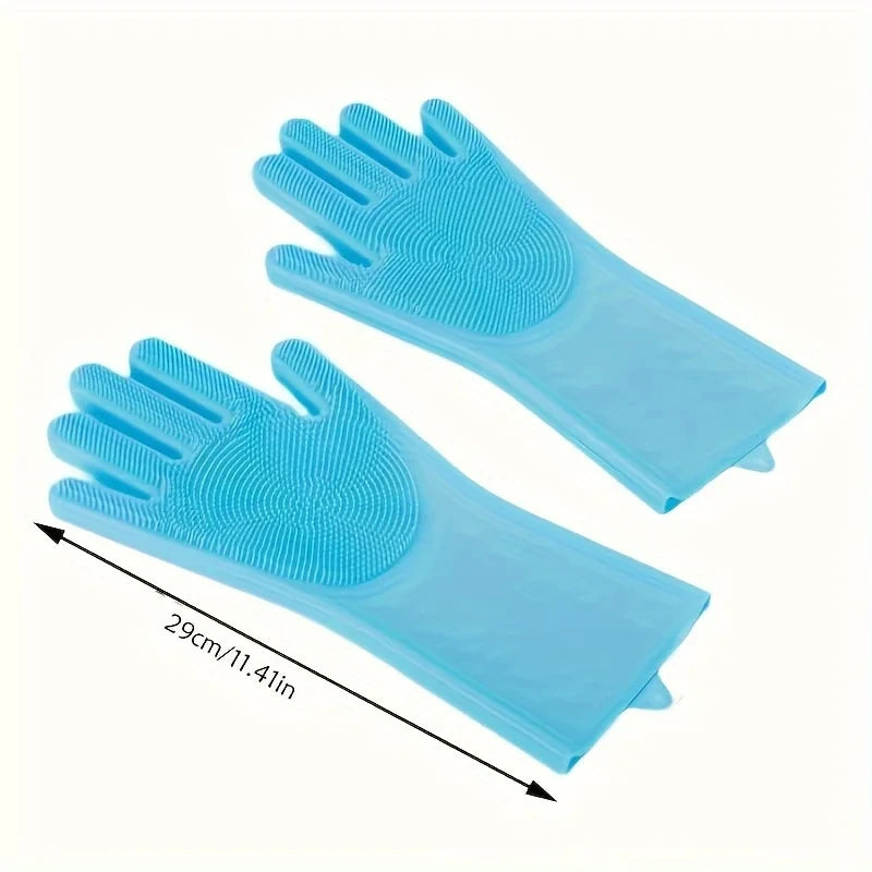 Eco-Friendly Pet Grooming Gloves | Silicone Hair Removal & Bathing Glove for Dogs & Cats
