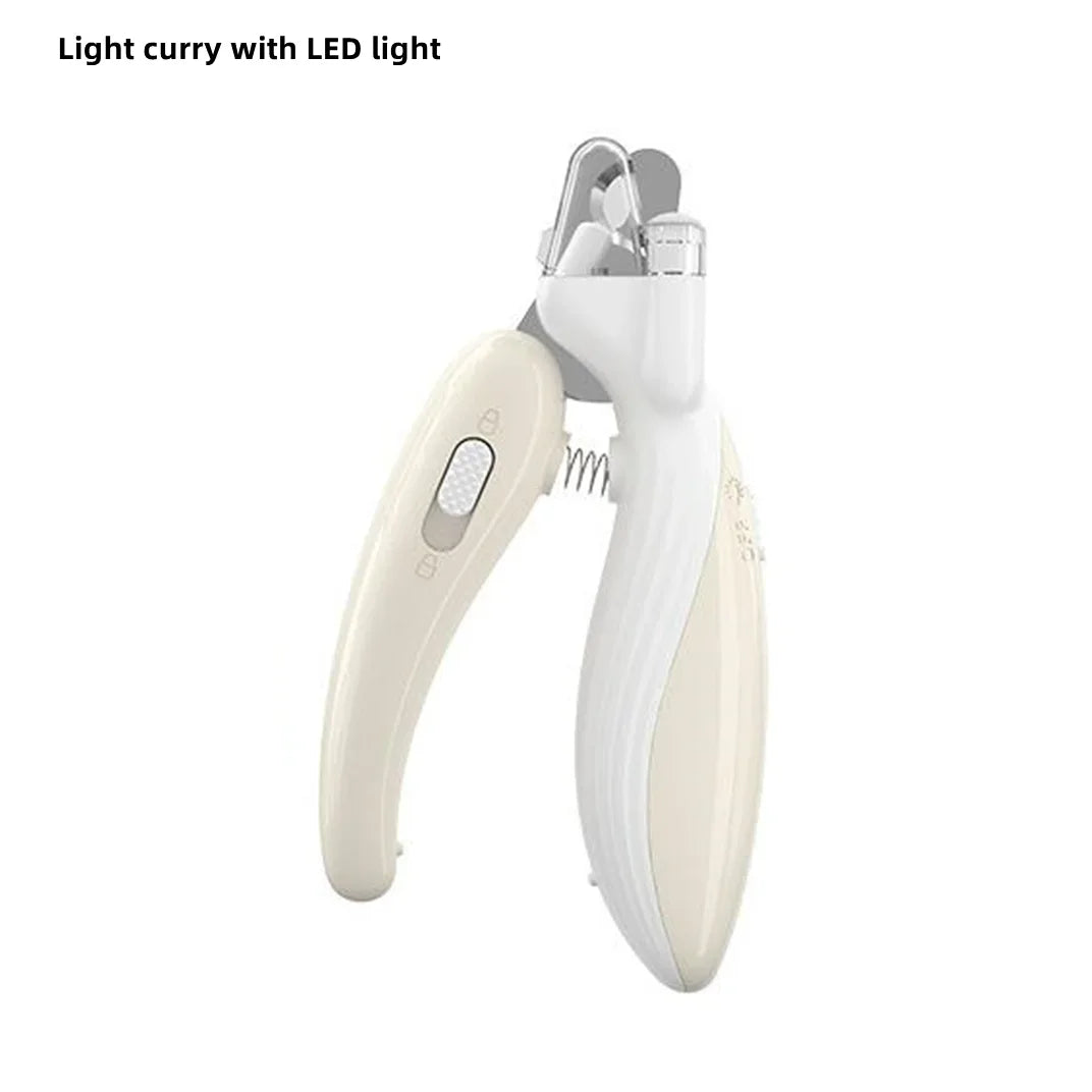 LED Pet Nail Clippers | Electric Dog & Cat Nail Trimmer with Safety Lock & Convenient Grip