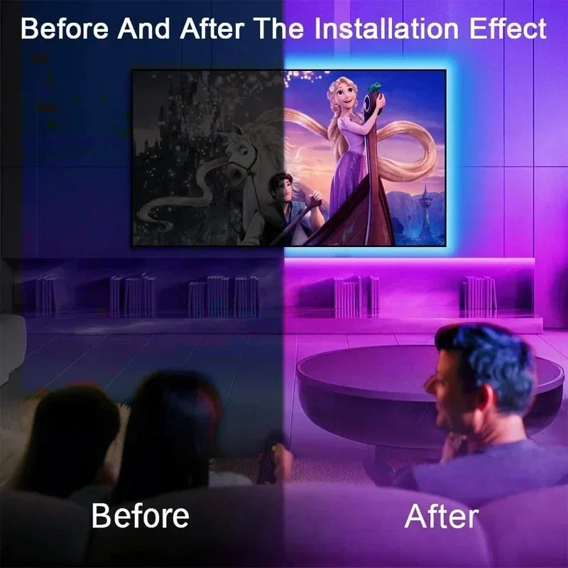 GlowFlex USB LED Strip Lights | RGB Color-Changing with APP Control