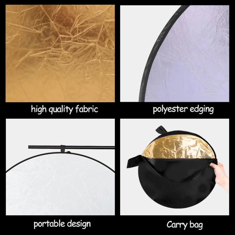 ProLight 5-in-1 Collapsible Reflector – Versatile Photography Tool