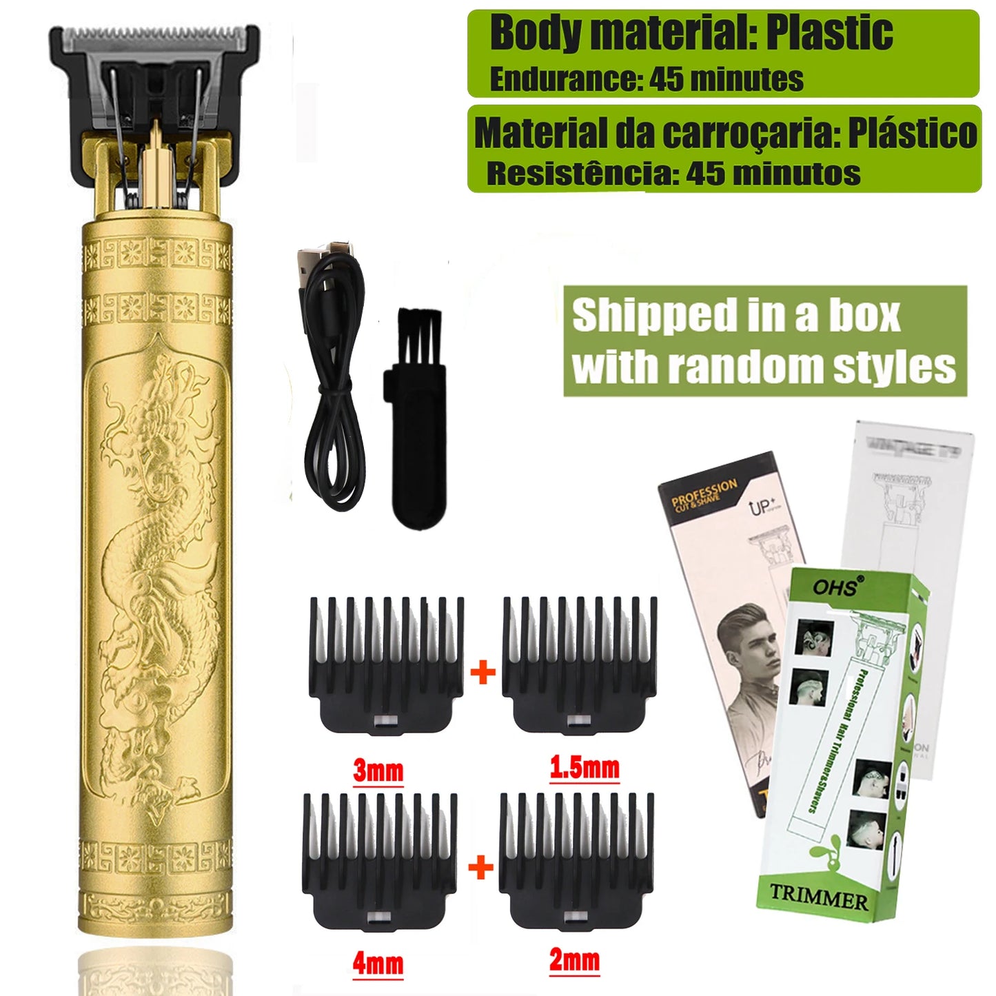 T9 Pro Hair Clipper | Rechargeable Beard & Body Trimmer for Men with Titanium Alloy Blade