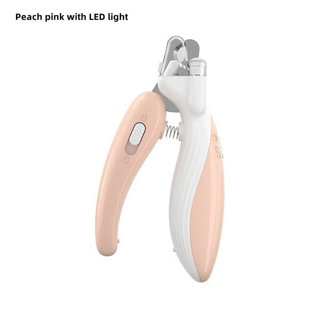 LED Pet Nail Clippers | Electric Dog & Cat Nail Trimmer with Safety Lock & Convenient Grip