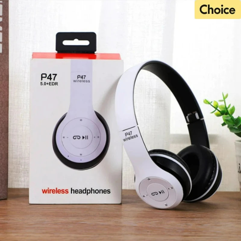 P47 Wireless Bluetooth Headset | Sports & Gaming Over-Ear Headphones
