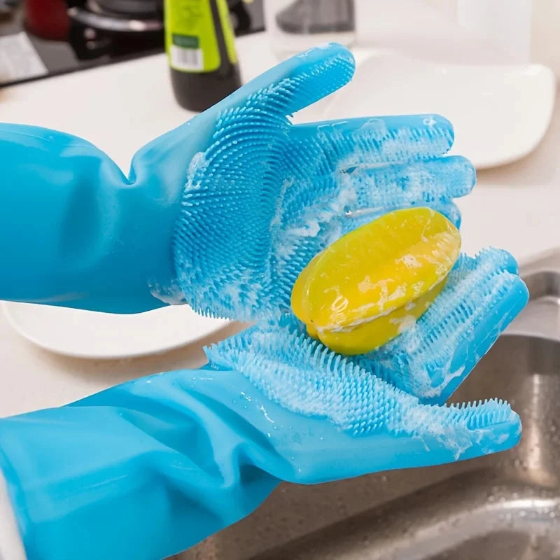 Eco-Friendly Pet Grooming Gloves | Silicone Hair Removal & Bathing Glove for Dogs & Cats