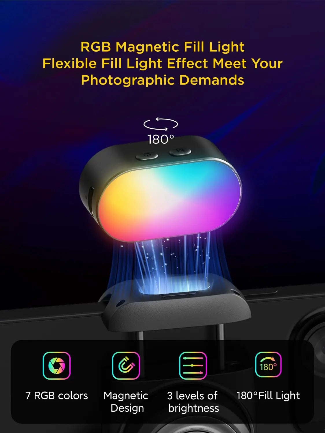 RGB Magnetic Fill Light for Gimbal