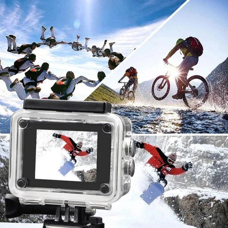 Helmet Video Recording Camera – 4K Outdoor Sports Action Camera with WiFi, Waterproof, 1080P/30FPS, 2.0" Display