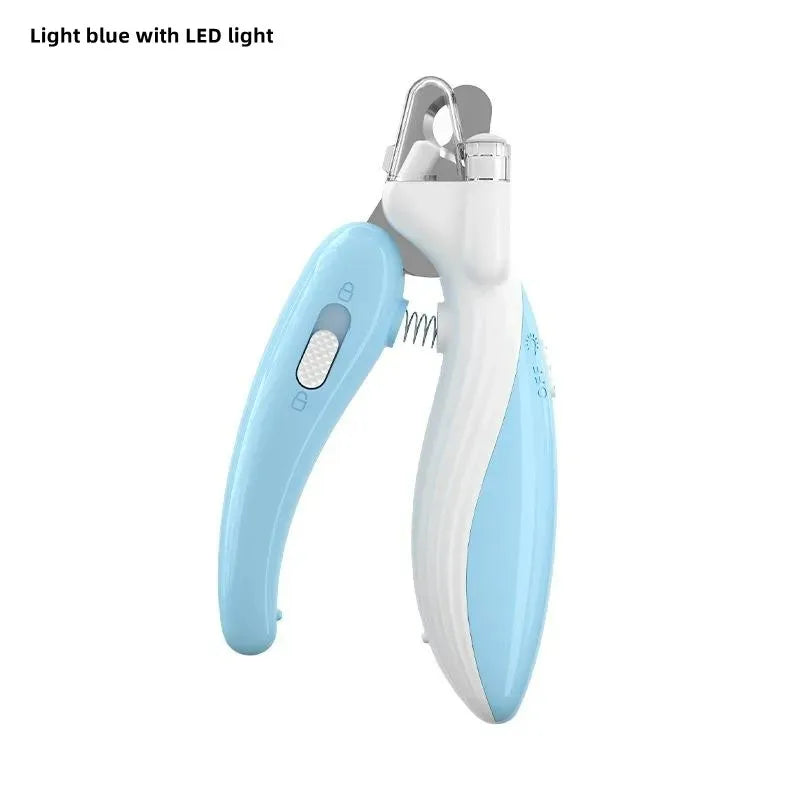 LED Pet Nail Clippers | Electric Dog & Cat Nail Trimmer with Safety Lock & Convenient Grip